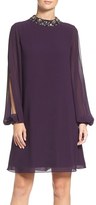 Thumbnail for your product : Vince Camuto Women's Embellished Chiffon Trapeze Dress