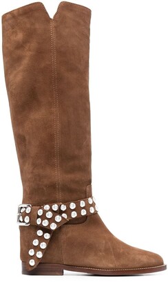 Via Roma 15 Studded Suede Boots