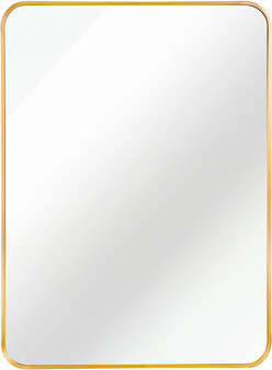 Metal Framed Rectangular Bathrrom Mirror For Wall