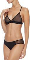 Thumbnail for your product : Skin Mesh-trimmed Stretch Cotton-jersey Mid-rise Briefs
