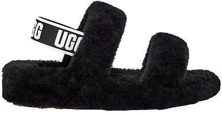 black ugg sandals