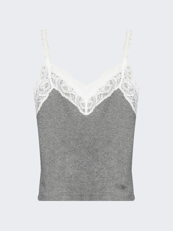 Vetements Lace Tanktop Grey Melange