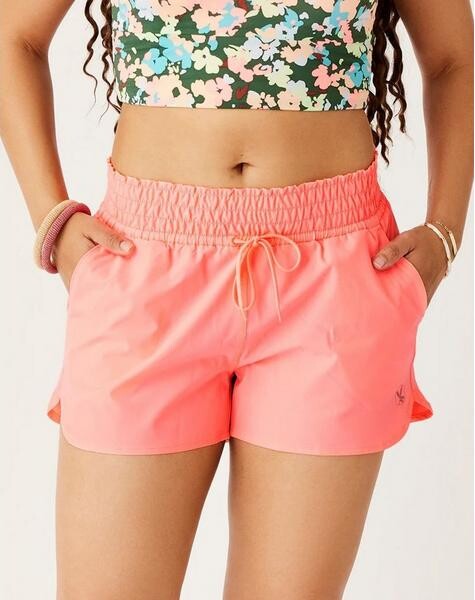 Carve Designs Women's Bali Swim Shorts Large Electric Coral