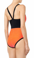 Thumbnail for your product : Roksanda Olinda V-neck striped swimsuit