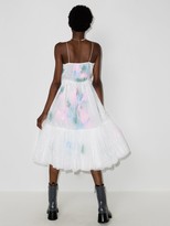 Thumbnail for your product : Susan Fang Feather-Detailing Layered Midi Dress
