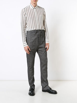 Ann Demeulemeester concealed placket striped shirt