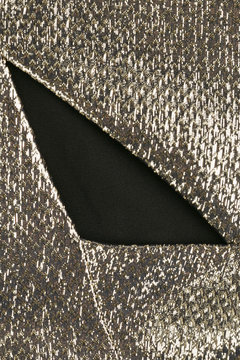 Roland Mouret One-Shoulder Metallic Silk Dress