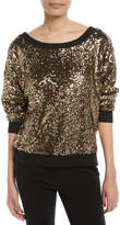 Thumbnail for your product : Ella Moss Disco Sequined Pullover Sweatshirt