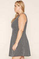 Thumbnail for your product : Forever 21 FOREVER 21+ Plus Size Grid-Patterned V-Neck Dress