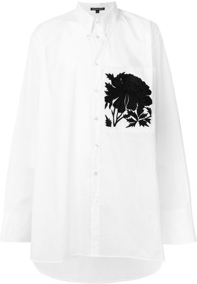 Ann Demeulemeester Oversize Embroidered Pocket Shirt