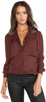 Thumbnail for your product : Haute Hippie Seed Bead Collar Blouse