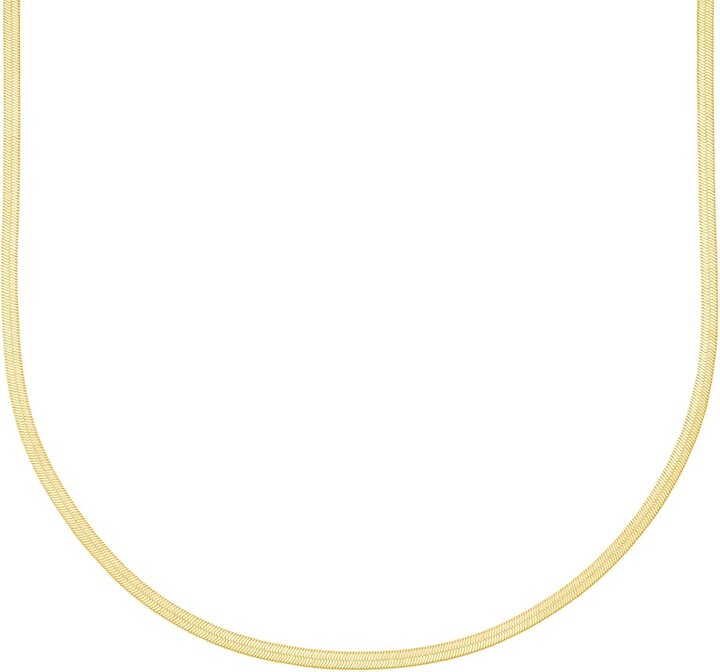 Electric Picks Python 18kt Gold Filled Herringbone Necklace