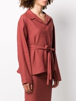 Thumbnail for your product : LE 17 SEPTEMBRE Tie-Waist Notched-Collar Shirt