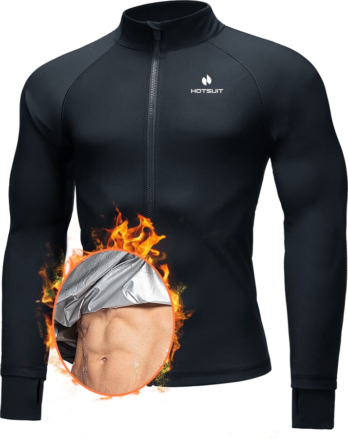 HOTSUIT Sauna Suit for Men Sweat Sauna Jacket Pant Gym Workout Sweat Suits