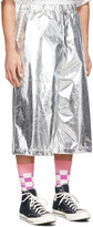 Thumbnail for your product : Doublet Silver Stud Embroidered Metallic Shorts
