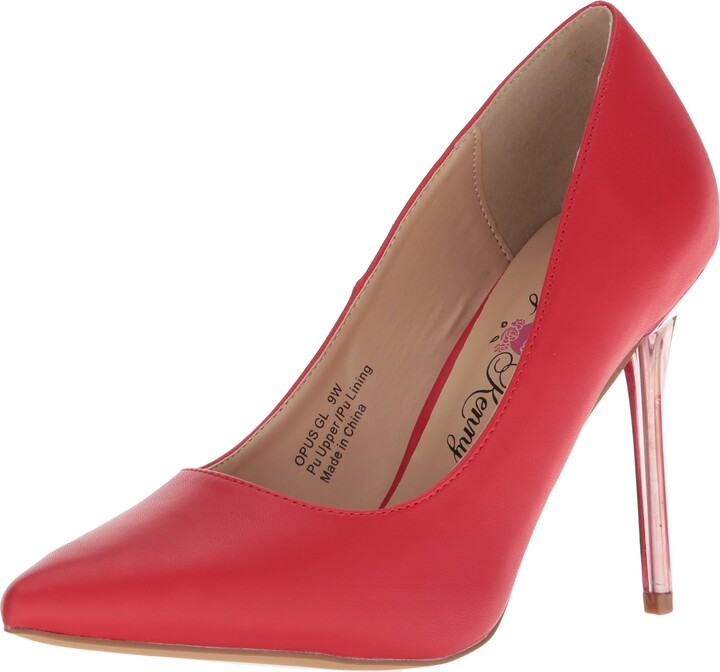 3 inch red pumps