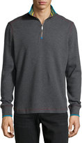 Thumbnail for your product : Robert Graham Quarter-Zip Mock-Neck Sweater, Charcoal-Red