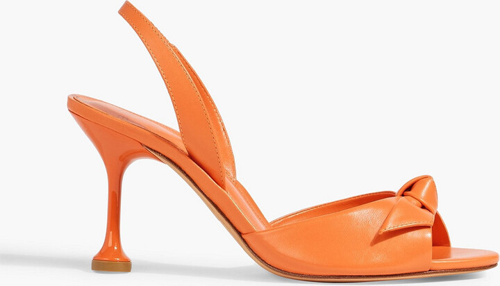Alexandre Birman Clarita Easy bow-detailed leather slingback sandals