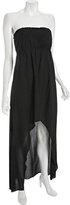 Thumbnail for your product : Wyatt black twill strapless hi-low maxi dress