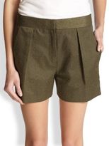 Thumbnail for your product : Alexander Wang Distressed Patterned Twill Shorts
