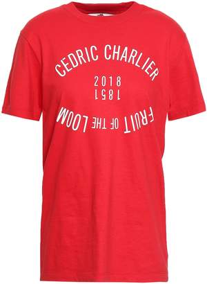 Cédric Charlier Printed Cotton-jersey T-shirt