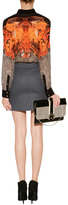 Thumbnail for your product : Roberto Cavalli Stretch Wool Mini-Skirt with Lace in Dark Heather Grey