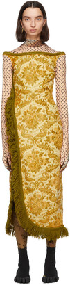 Marine Serre Yellow Regenerated Sexy Carpet Dress
