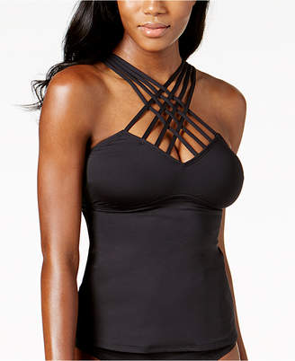 Kenneth Cole Strappy Tummy-Control Tankini Top Women Swimsuit