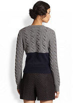 Thumbnail for your product : Carven Cable-Knit & Fuzzy-Textured Sweater