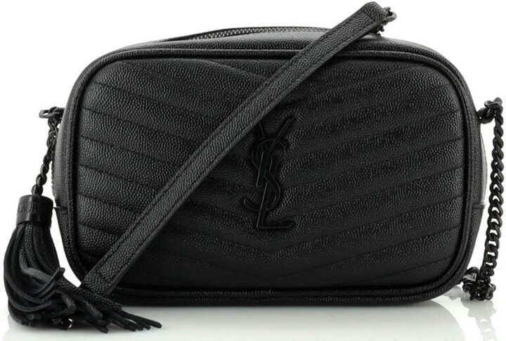 Saint Laurent Mini Lou quilted leather camera bag - ShopStyle