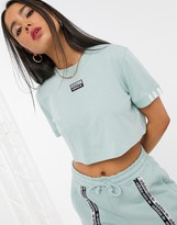 Thumbnail for your product : adidas RYV fitted cropped t-shirt in green tint
