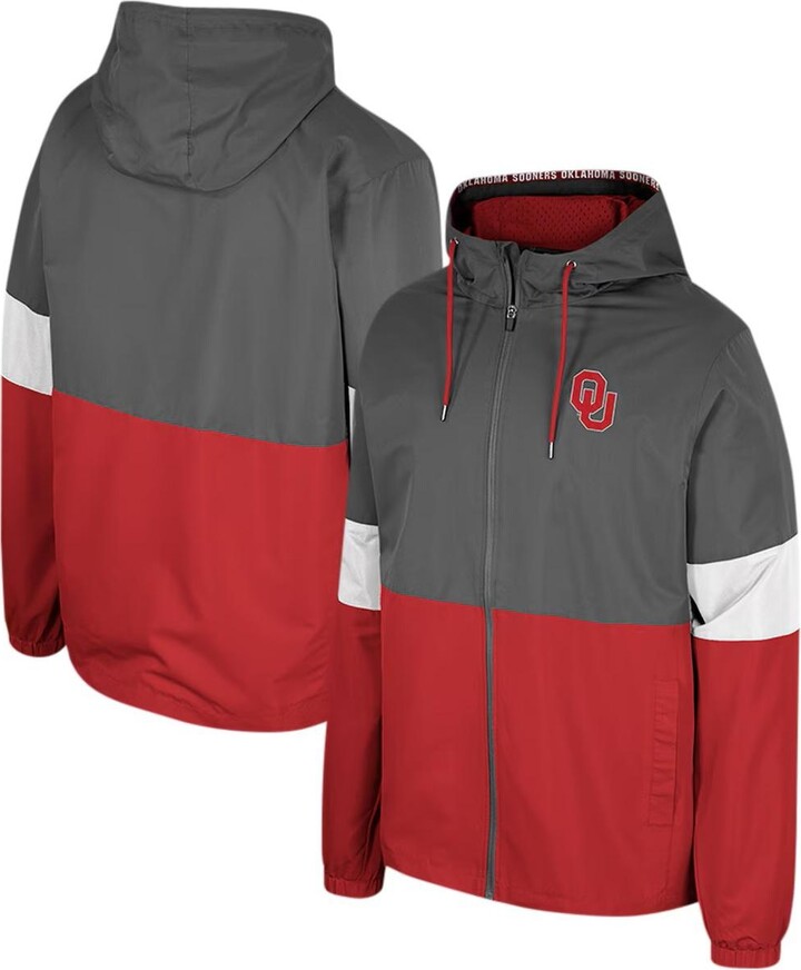 Colosseum Men's Charcoal Oklahoma Sooners Miles Full-Zip Jacket