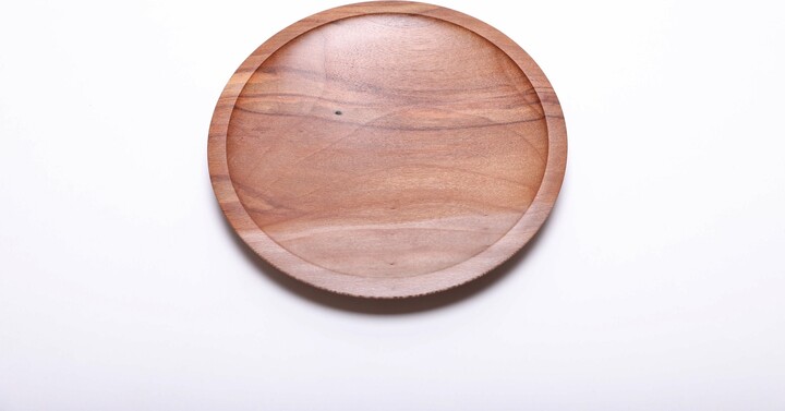 Beautiful Small Ambrosia Sycamore Wooden Dish #2220 6 1/4" X 3/4" Ring