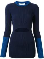 Victoria Beckham cut-out ribbed jumpe 