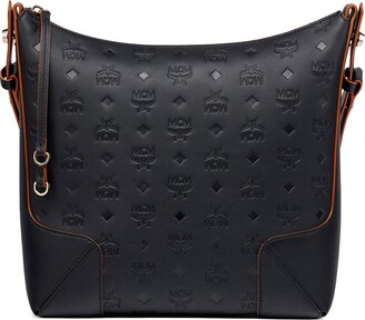 MCM Aren Flap Hobo in Embossed Monogram Leather - ShopStyle