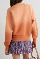 Thumbnail for your product : Etoile Isabel Marant Mobyli Appliquéd Ombré Cotton-blend Jersey Sweatshirt - Orange