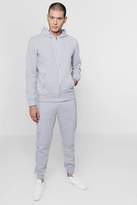 Thumbnail for your product : boohoo Zip Through Fleece MAN Tracksuit