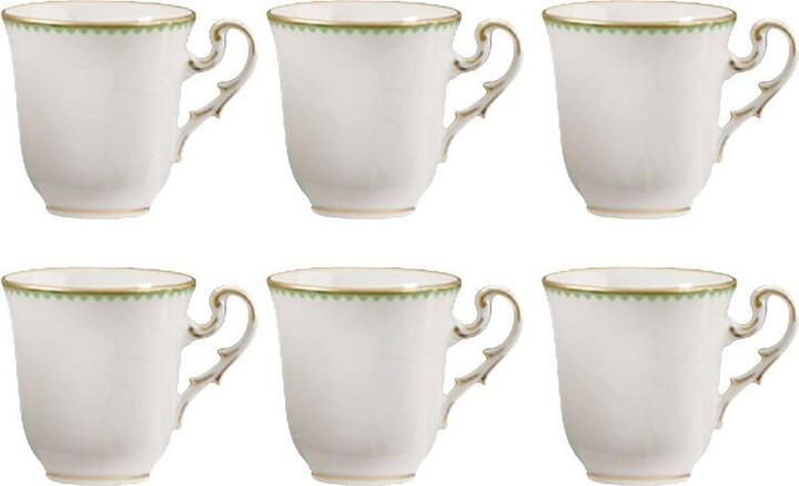 GINORI 1735 Museum Pack Of Six Coffee Cups With Saucers