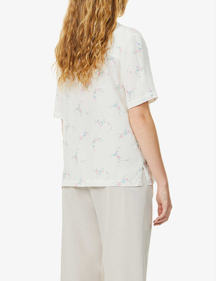 Kitri Tammy floral-print crepe shirt