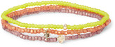 Thumbnail for your product : Luis Morais Madurai Gold and Glass Bead Bracelet Set of 3