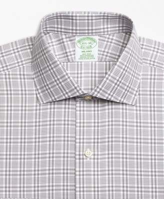 Brooks Brothers Milano Slim-Fit Dress Shirt, Non-Iron Glen Plaid