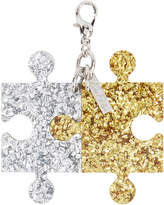 Thumbnail for your product : Edie Parker Gold And Silver Confetti Puzzle Charm