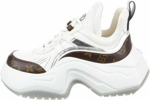 Louis Vuitton Leather Printed Chunky Sneakers - ShopStyle