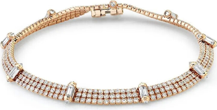 Shay 18kt rose gold Tripe Thread diamond bracelet