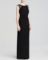 Thumbnail for your product : Laundry by Shelli Segal Gown - Studded Slit Shoulder