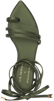 ILIO SMERALDO Toe-Strap Flat Leather Sandals