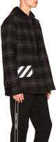 Thumbnail for your product : Off-White Off White Padded Hooded Shirt in Black | FWRD