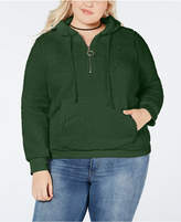Thumbnail for your product : Planet Gold Plus Size Half-Zip Fleece Hoodie