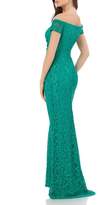 Thumbnail for your product : Carmen Marc Valvo Sequin Lace Off the Shoulder Mermaid Gown