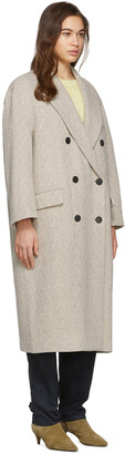 Etoile Isabel Marant Off-White Wool Ojima Coat